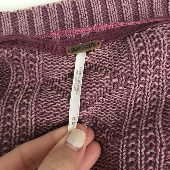 NWT {free people} mauve all washed out cardigan! - Picture 3 of 8
